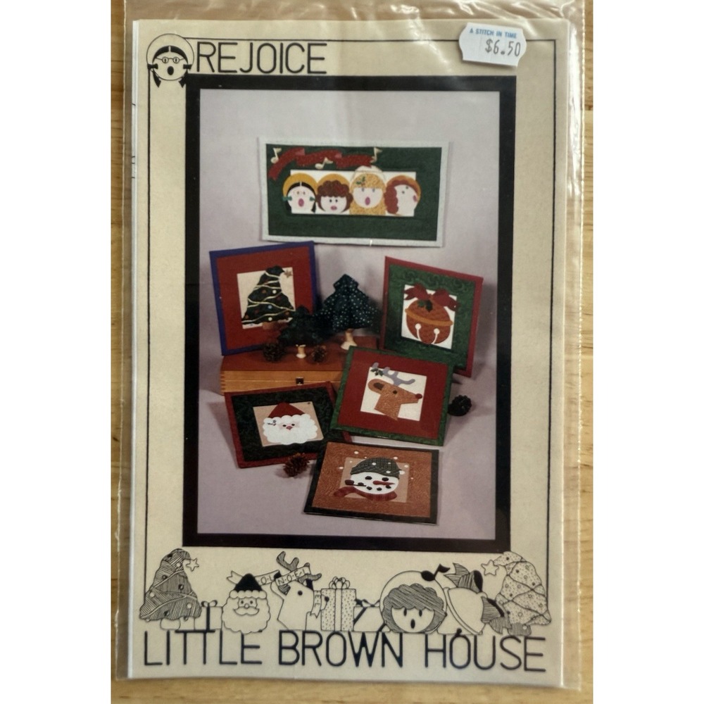 Christmas Rejoice Small Quilts 15 x 8.5 & 8.5 x 8.5 Easy No-Sew Applique Pattern